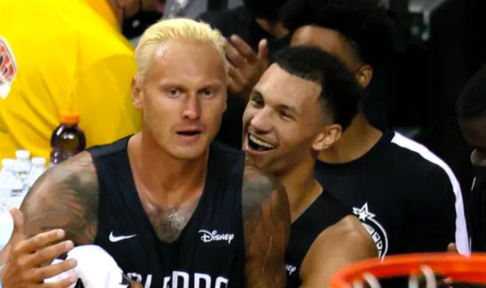 lscotchie34's tweet photo. Former Orlando Magic summer league standout Janis Timma has reportedly been found dead in Moscow.

His corpse was found at the entrance of a building (per @BasketNews_com), and his death is reportedly being considered a suicide.

￼📸: Ethan Miller/Getty Images https://t.co/dMMb6zfevI