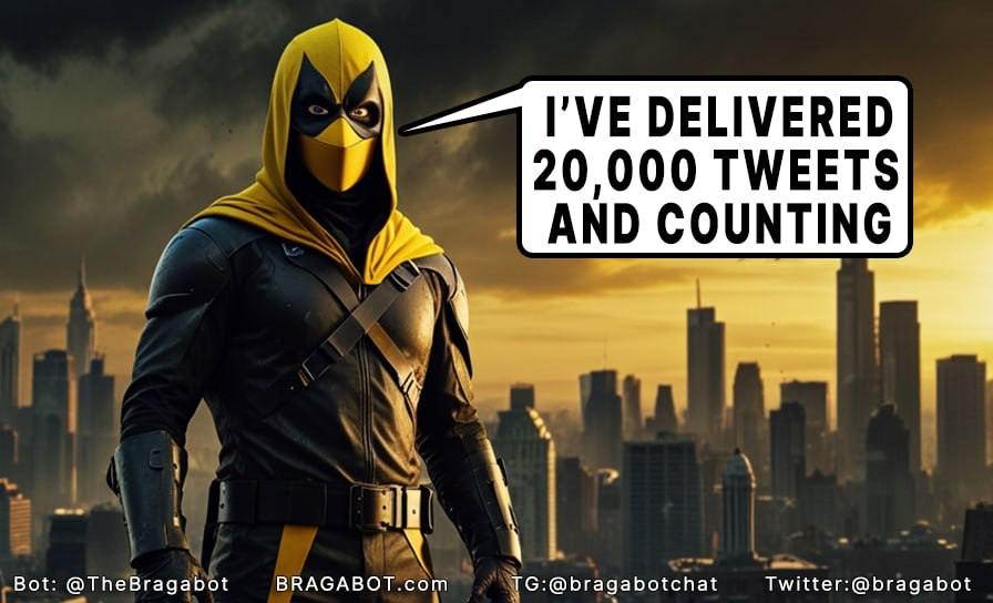 Bragabot Reaches an Incredible Milestone: 20k+ Tweets Delivered!

We are thrilled to announce that #Bragabot has successfully delivered over 20,000 tweets to Telegram groups!

This milestone is a testament to the amazing community that trusts and supports Bragabot every day.