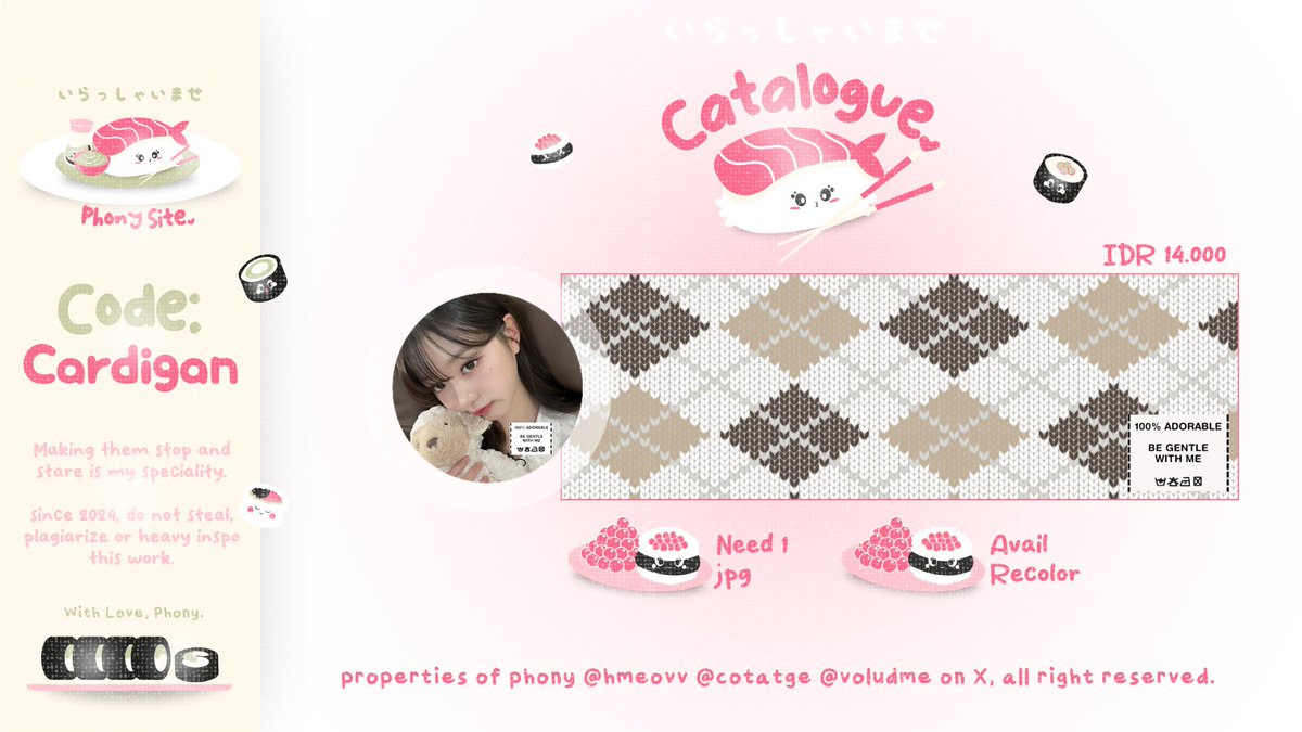 Hai sahabat! aku open order by req untuk katalog cardigan✨️

Harga spesial IDR10.000 khusus 10 orang pertama, order melalui DM di jam 18.30 WIB dengan format "aku mau cardigan!"

Boleh test dm dulu yaa, sudah free recolor &amp; get ava jpng🫶🏻 #zonauang