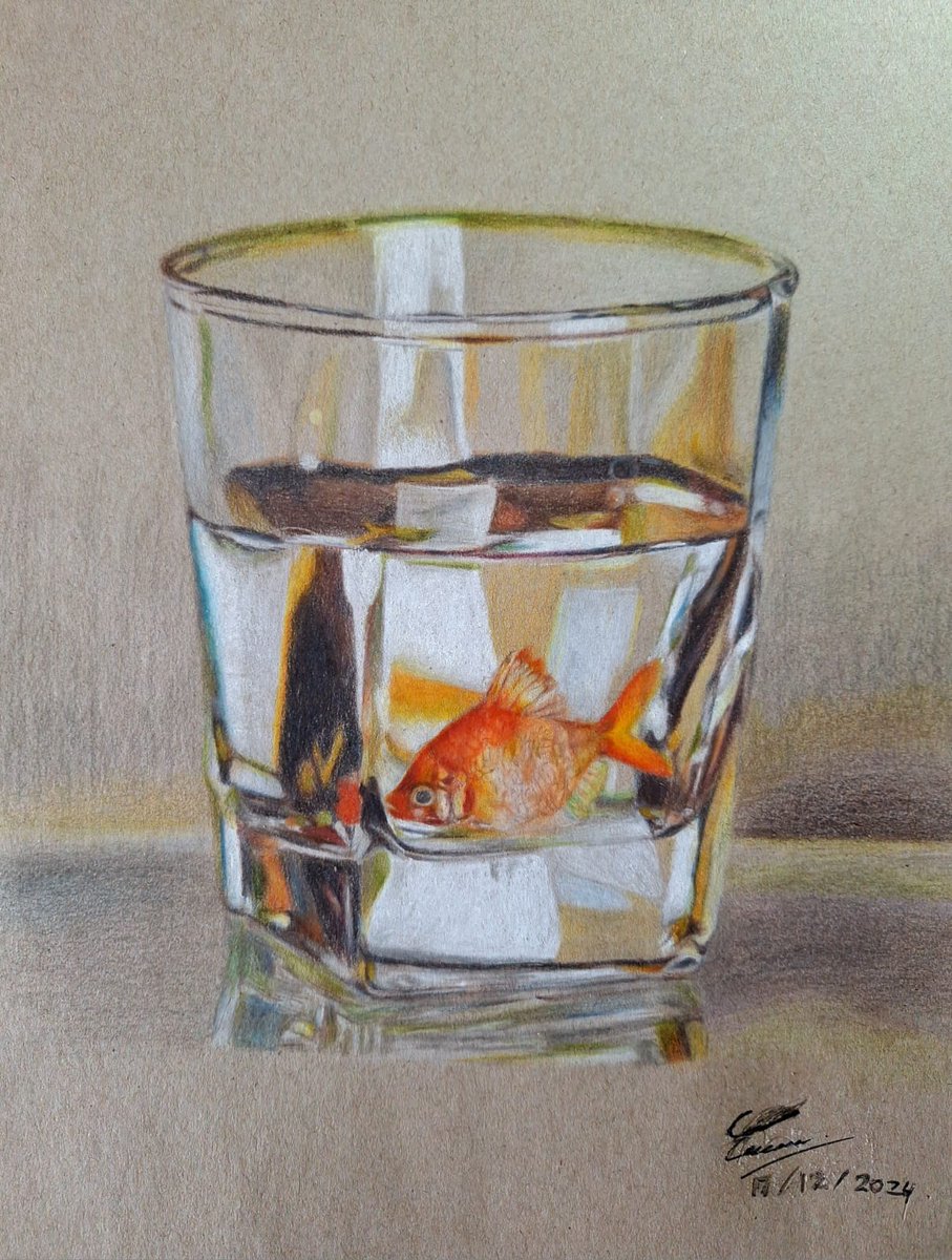 Satu lagi saya menemukan anak berbakat yang jadi peserta kursus menggambar bentuk. Gambar ini adalah adalah karya Laras (dari Bali) yang masih sekolah di kelas 6 SD. 

Gambar dibuat menggunakan pensil warna, dibuat di atas kertas Duplex ukuran A3.