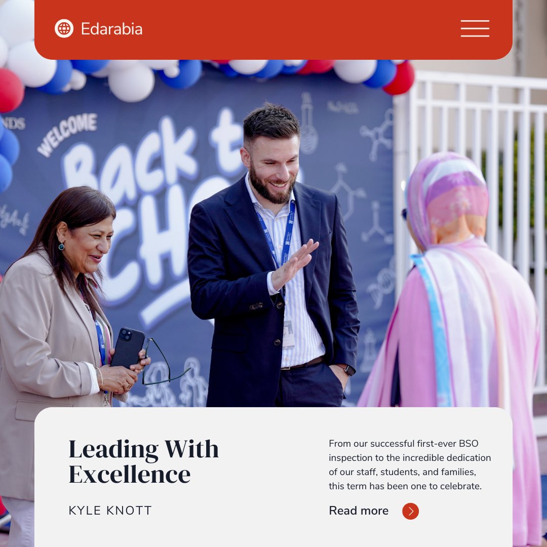 Reflecting on a remarkable first term at Newlands School, Principal Mr. Kyle Knott shares his pride in the community’s achievements.

Read more at edarabia.com/leading-excell…