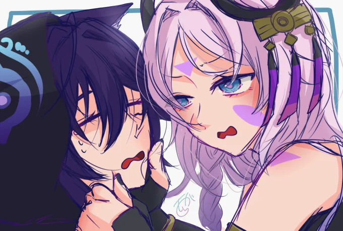 おば孫コンビ可愛いよ〜…色々似てて欲しいという願望らくがきです#原神 
