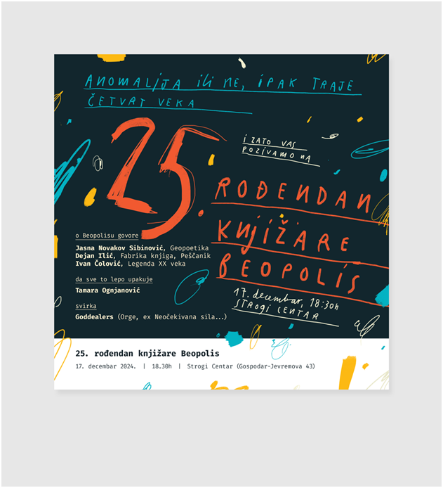 Naši prijatelji iz knjižare #Beopolis (znate već, oni se nalaze u holu Doma omladine Beograd) slave 25 godina rada.
Posetite ih i čestitajte im uživo rođendan.
Srećno!