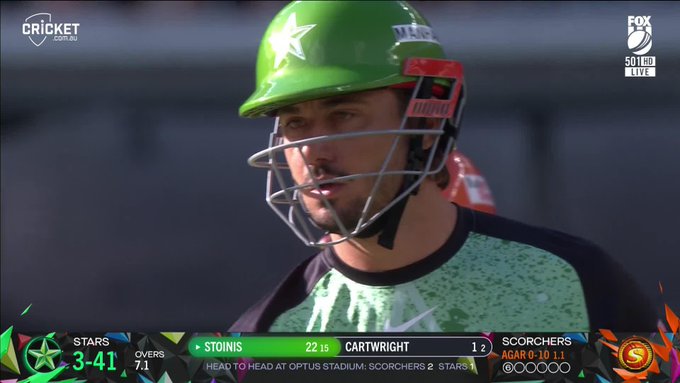 100 BBL Sixes for Stoinis 🔥 📹 Credits: Twitter/BBL