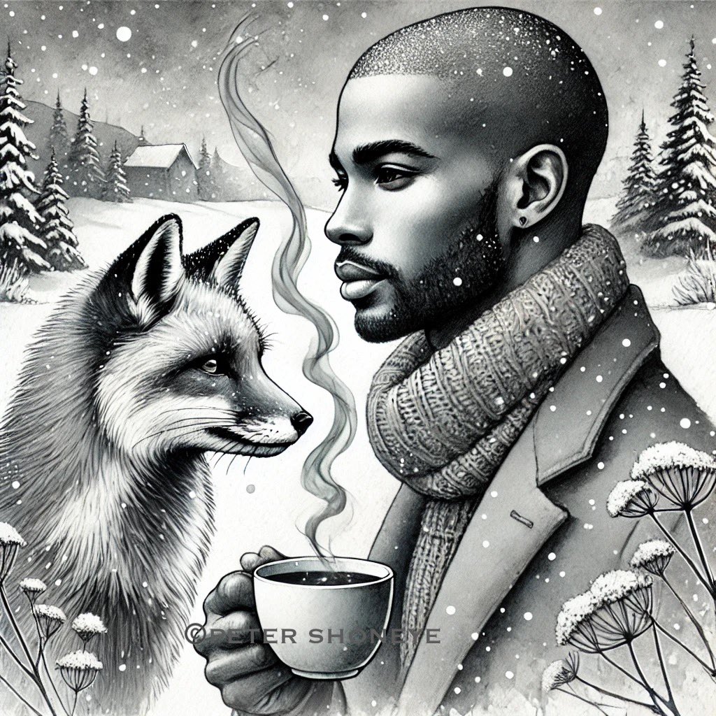 petershoneye's tweet photo. Good Morning, Friends☕️
Snowflakes fall, the fox stands near,🦊
A quiet morn, so crisp and clear.
With nature’s peace, the day begins,
A winter’s charm where warmth wins.🧣 Happy Sunday❄️🫶
#GoodMorning
#WinterVibes
#SnowyMornings
#PeacefulMoments
#FoxAndMan
#NatureConnection
#SereneWinter
#MorningCoffee
#Tranquility
#MagicalMornings