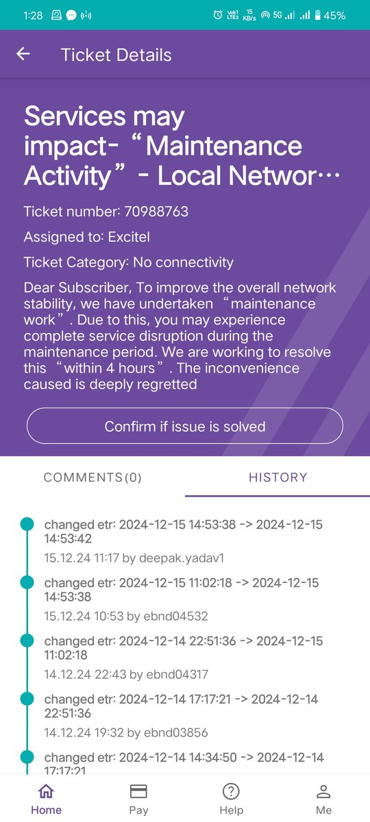 rakeshrawat80's tweet photo. Hi Team, 

3 days have already passed, No internet connectivity !!!!  Ticket still open 🤬

When will you provide the solution when the customer moves to any other provider ??? 

Worst experience !!! @excitel_rocks  @VivekRaina_1 https://t.co/fp5497AiOG
