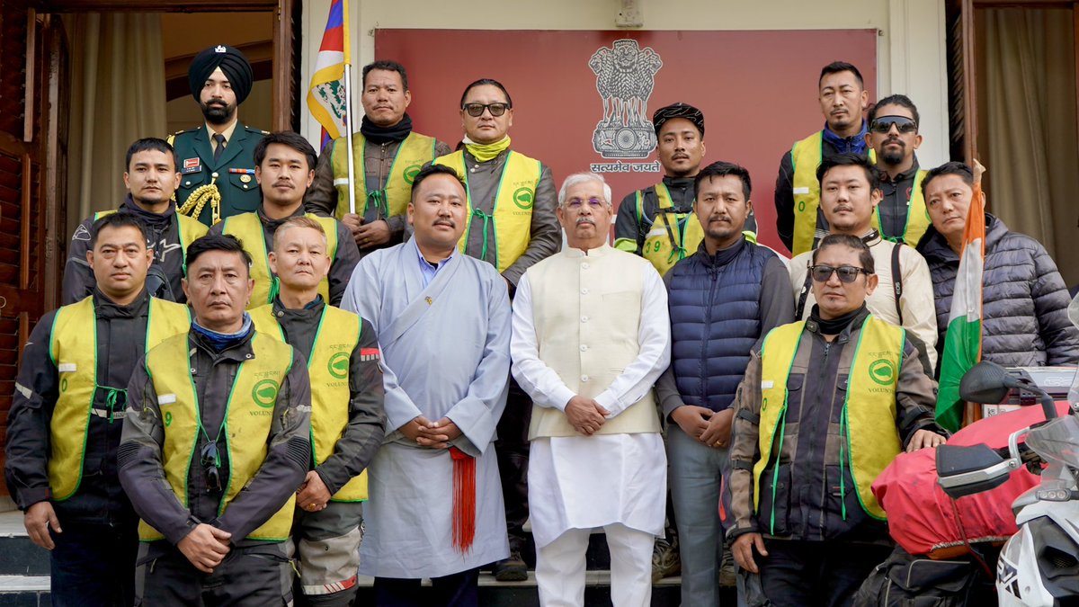 15th Dec 2024, TYC bike rally participants had the honor of meeting His Excellency Shri Rajendra Vishwanath Arlekar Ji, Governor of Bihar. TYC President expressed gratitude with a Thanka &amp; scarf. The Governor extended his best wishes &amp; hosted us for high tea. #TYC #FreeTibet