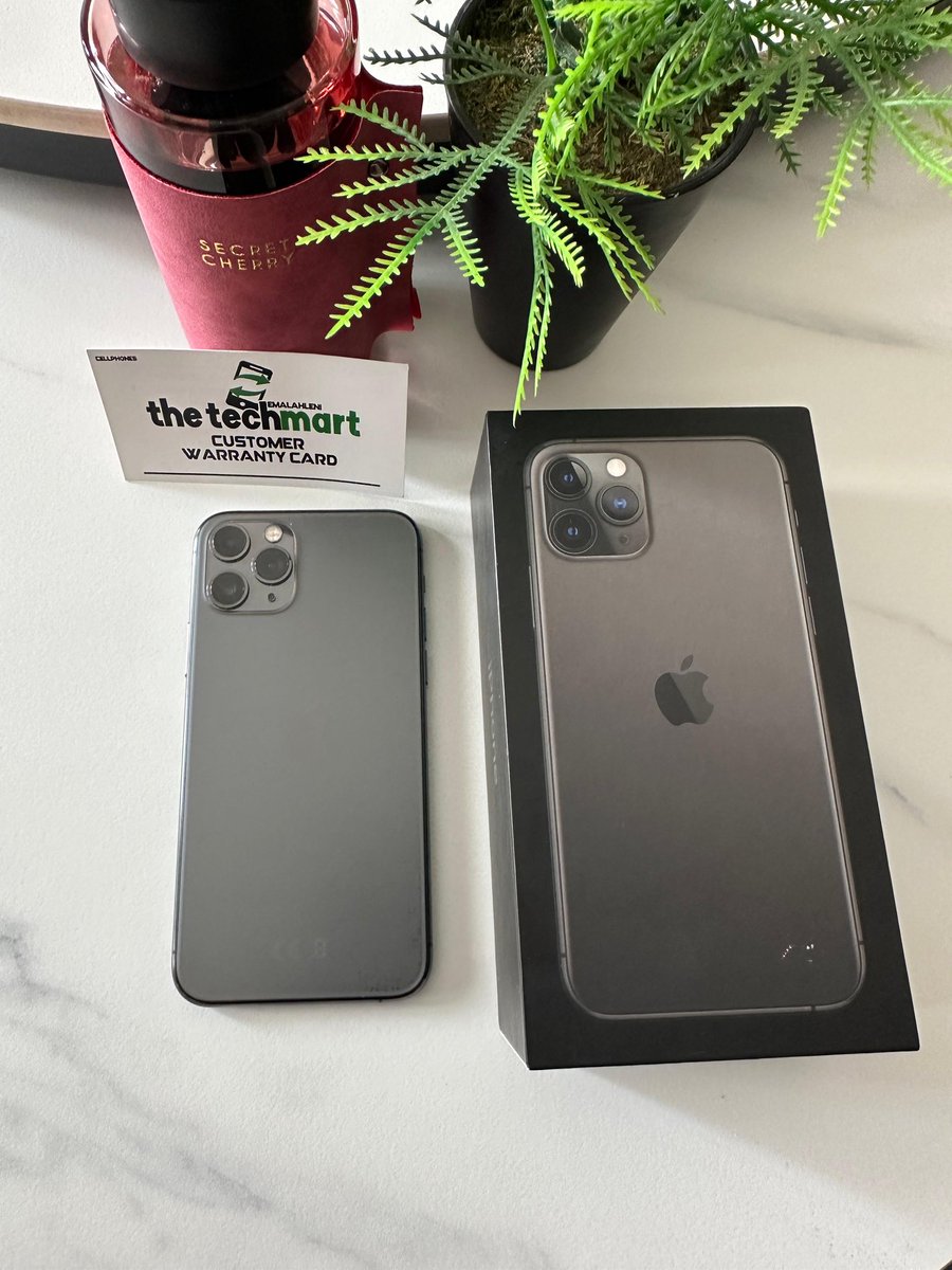 TheTechMart3's tweet photo. THETECHMART |EMALAHLENI |SECUNDA ☑️ 

☑️iPhone 11 Pro Space Gray 64GB

☑️R7500

iPhone 11 Pro 64GB in stock. iPhone condition is good . Open to all SA networks 🇿🇦. iCloud unlocked. Phone comes with charging cable 💥 

FOLLOW US ON:
☑️Instagram:the_tech_mart https://t.co/eT2d4x4etg