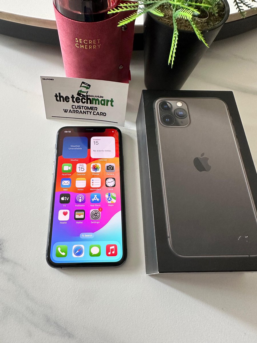 TheTechMart3's tweet photo. THETECHMART |EMALAHLENI |SECUNDA ☑️ 

☑️iPhone 11 Pro Space Gray 64GB

☑️R7500

iPhone 11 Pro 64GB in stock. iPhone condition is good . Open to all SA networks 🇿🇦. iCloud unlocked. Phone comes with charging cable 💥 

FOLLOW US ON:
☑️Instagram:the_tech_mart https://t.co/eT2d4x4etg