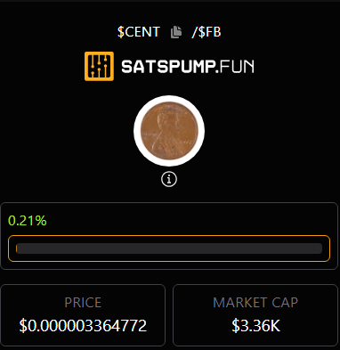bebitcoinize's tweet photo. #CENT on @Satspumpfun
https://t.co/U3d5E2Yzyi https://t.co/Ib6tah0OiO