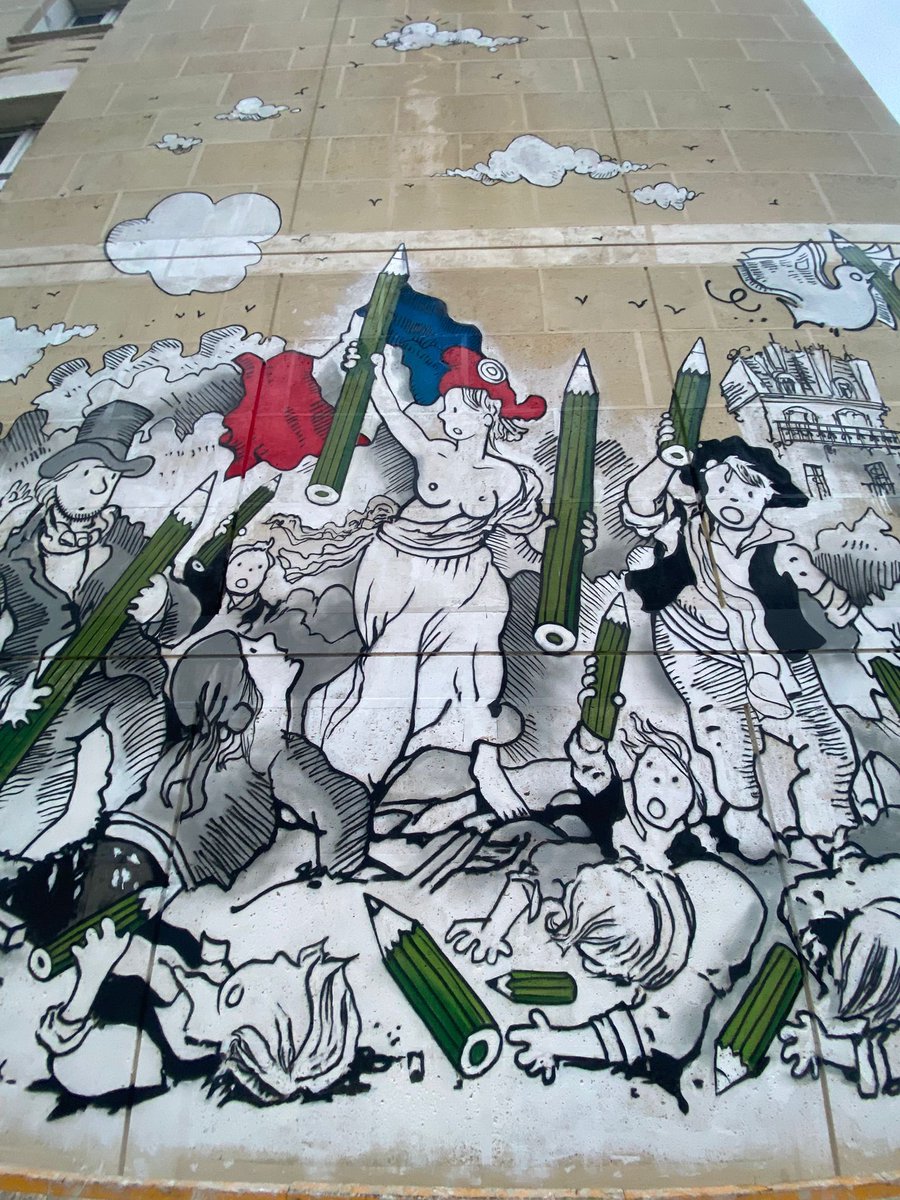 Jérôme Coumet (@jerome_coumet) on Twitter photo ✏️🎨 Nouveau mur peint
Le dessin très connu de <a href="/plantu/">PLANTU Officiel</a>
sur la Liberté d’expression
Il a été réalisé à l’occasion du triste anniversaire de l’attentat contre Charlie.
📍Rue Vimoutiers #paris13
↩️ vidéo ✏️🎨 Nouveau mur peint
Le dessin très connu de <a href="/plantu/">PLANTU Officiel</a>
sur la Liberté d’expression
Il a été réalisé à l’occasion du triste anniversaire de l’attentat contre Charlie.
📍Rue Vimoutiers #paris13
↩️ vidéo