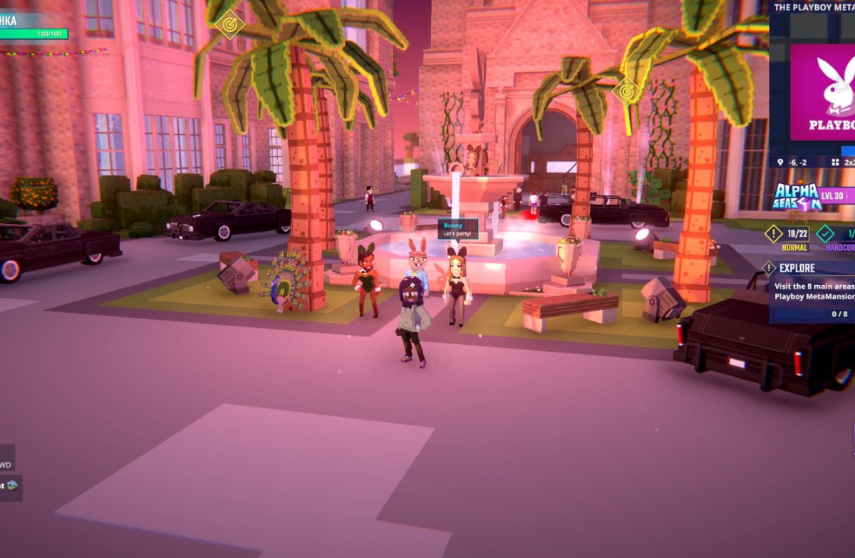 ReeGygo's tweet photo. Chillin' by the @Playboy's bunny fountain in Metamansion in @TheSandboxGame. Living the luxe life—virtually! 🐰💎 https://t.co/cQb6g5mPjt #TheSandbox #AlphaSeason4 #AS4SocialChallenge https://t.co/NNFPNrW9pn
