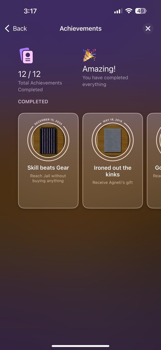 #youmustbuildaboat 8 years between first and last achievement.  This game has my favorite end screen. #acelevel++