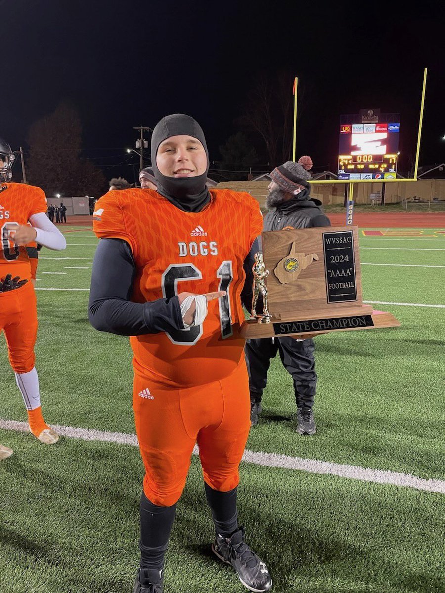 Martinsburg just won their 11th State Championship in 14 years, and my first. Proud to be a Martinsburg Bulldog and thankful for the opportunity to join as a freshman. Looking forward to a great post season grind… 2025 season starts NOW <a href="/MburgFootball/">Martinsburg Bulldog Football</a> <a href="/RecruitMHSFB/">Martinsburg High School Football Recruiting Page</a>