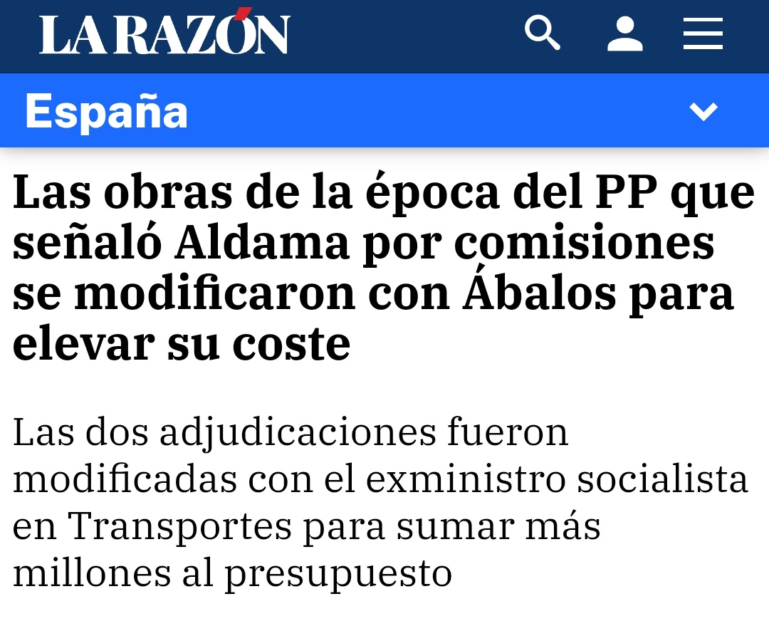 dchopenawer's tweet photo. Las corruptelas de Aldama y Ábalos no están en los contratos, sino en las ampliaciones. 

El País lo sabe y el Ministerio de Transportes también, pero hay que agarrarse a algo. https://t.co/l0YvQjYXuQ
