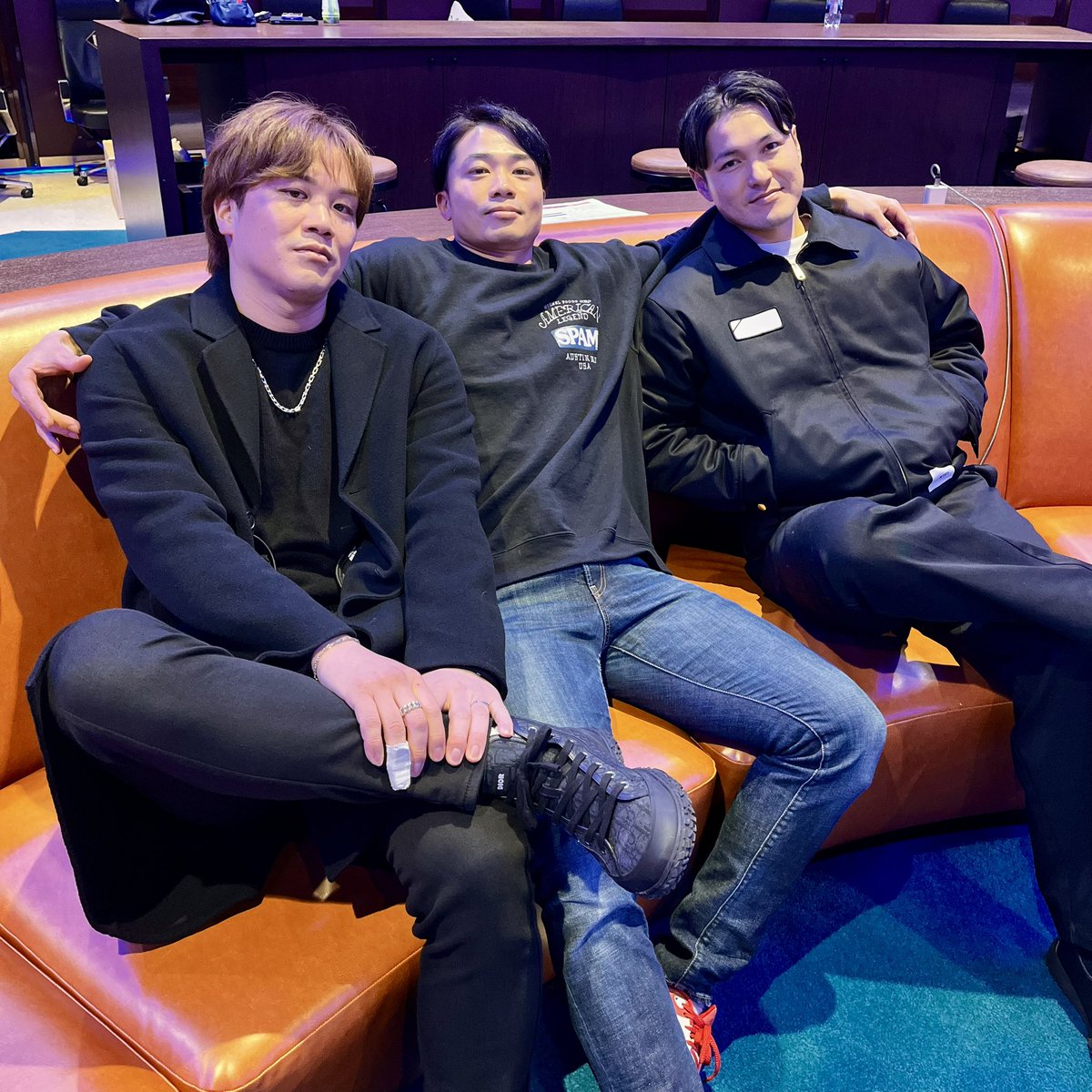 FightersPR's tweet photo. 【FAVファンミーティング2024】
夕方の部は同級生の3人で😎
このあと18時からスタートです‼️

イベントの様子はファイターズMIRUでLIVE配信✨
👉 https://t.co/t9UAtMKwIX

#lovefighters https://t.co/0MoOJ2uaMq
