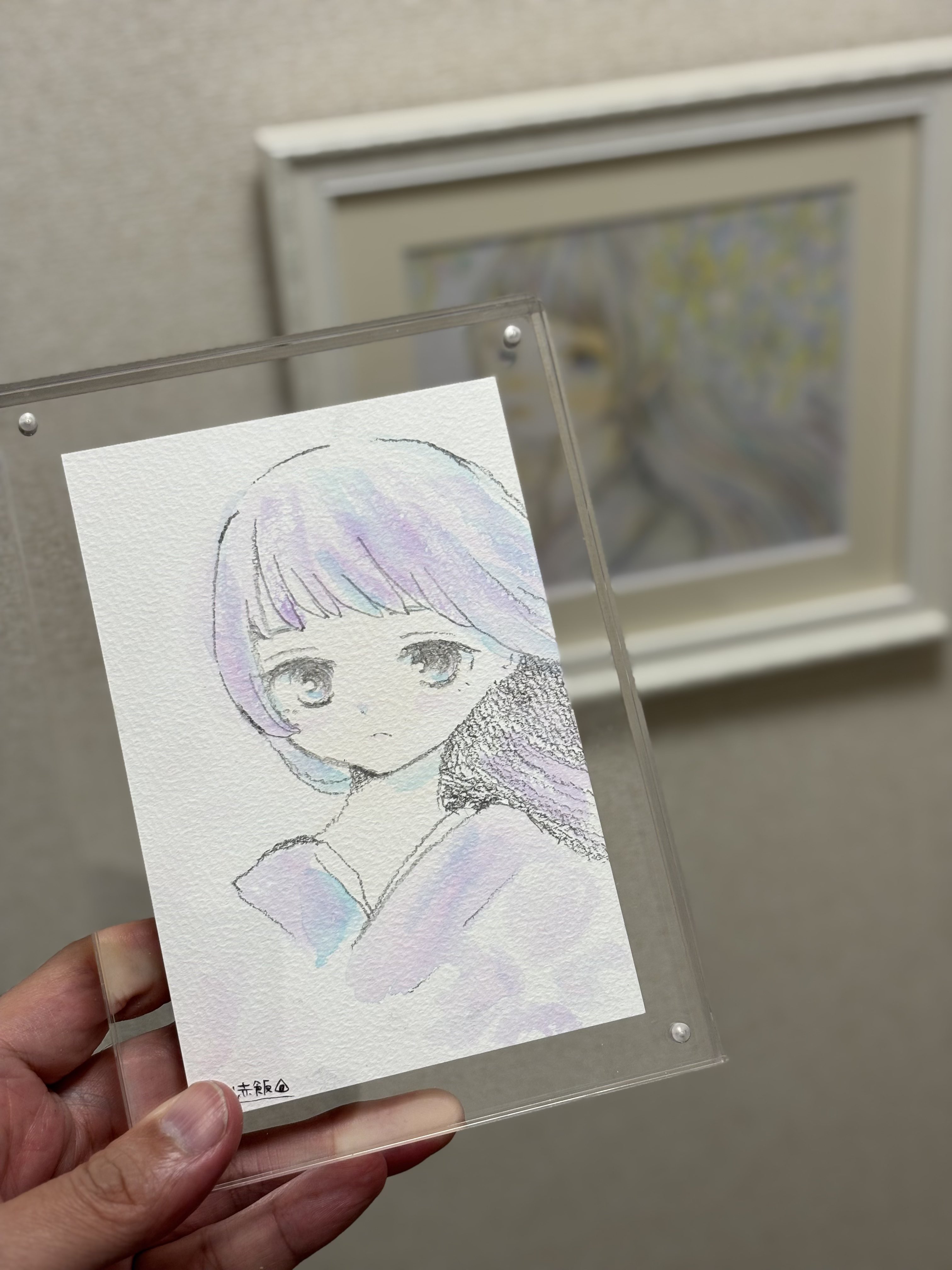 矢野トシノリ 直筆イラストサイン ミニ色紙 【公式通販】