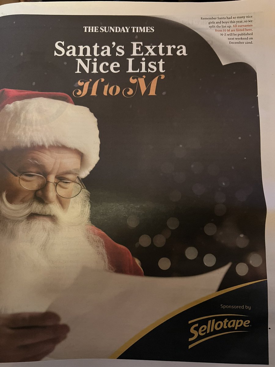 I’m uncomfortable with this……. Every child I’ve ever met is special and if I know Santa he treats them all the same ……. 🥇<a href="/sundaytimes/">ST</a>