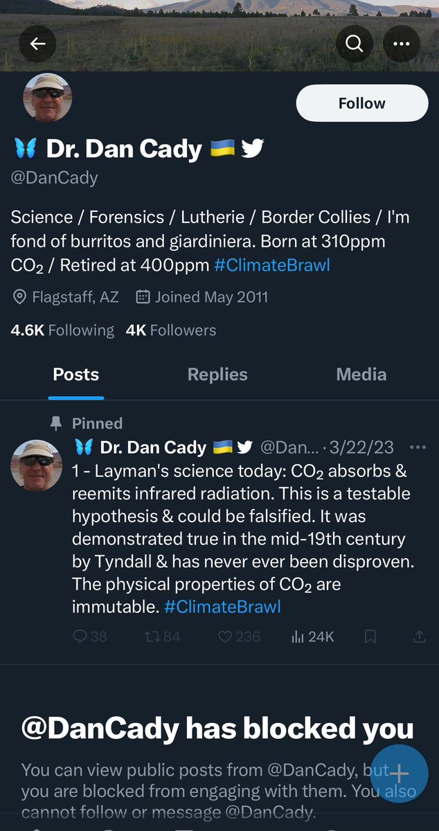 alaskancub's tweet photo. @DanCady @AndryGiles @DanCady can’t defend his position with facts, so, he comments and then blocks when he gets in over his head, which happens rather quickly.
Poor guy, no original thought, just parroting the ideas he’s been taught.
#ClimateScam https://t.co/p8w304FpEy