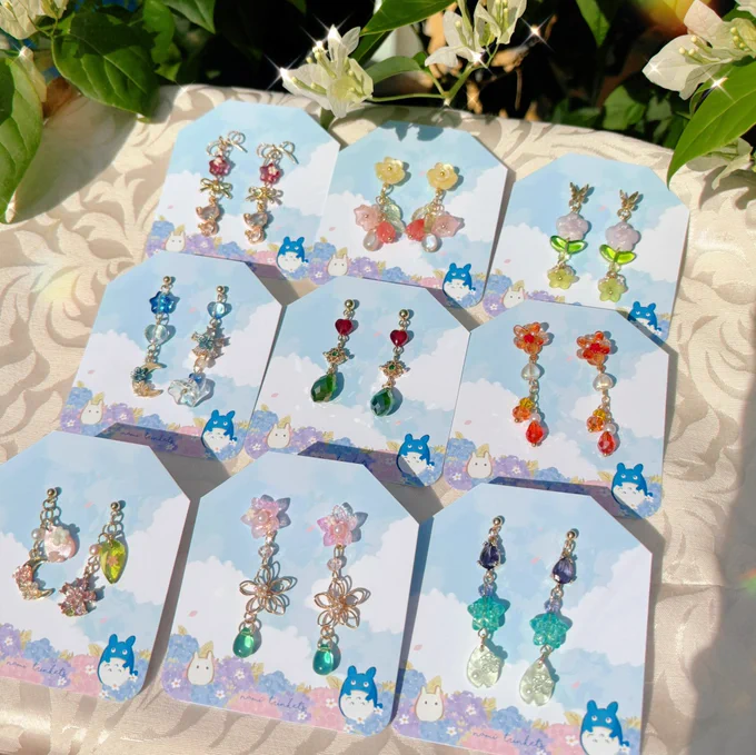 shopee update later at 5pm! • ghibli, frieren, and genshin jewelry• ichigo earrings and necklaces• dangling hairclaws &amp; more!  