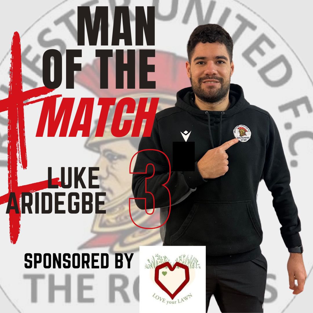 MOTM in yesterday’s 4-0 win at <a href="/RaundsTown/">Raunds Town Football Club</a> went to <a href="/luke_aridegbe98/">Aridegbe 🇭🇷</a>. 

The full back didn’t put a foot wrong against his former club, and defended very well with the Raunds winger struggling to get past him all afternoon.
