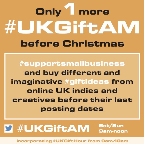 It's #SundayMorning, it's 9am and it's the last official #UKGiftHour #UKGiftAM before #Christmas2024 – featuring UK indie &amp; creative chat, #giftideas and support. Whether browsing or buying, be sure to keep sharing the #shopindie message for all 🎁🤗 #supportsmallbusiness