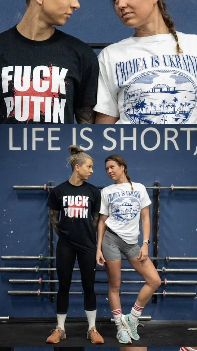 DevanaUkraine's tweet photo. Lithuanian athlete Cornelia Dudayte continues her protest against Russian aggression after being officially punished.

She has posted photos on social media in provocative T-shirts.

The pictures show T-shirts with the inscriptions "Putin is an idiot", "Fuck Putin" and "Crimea is Ukraine".

Thank you #Lithuania !