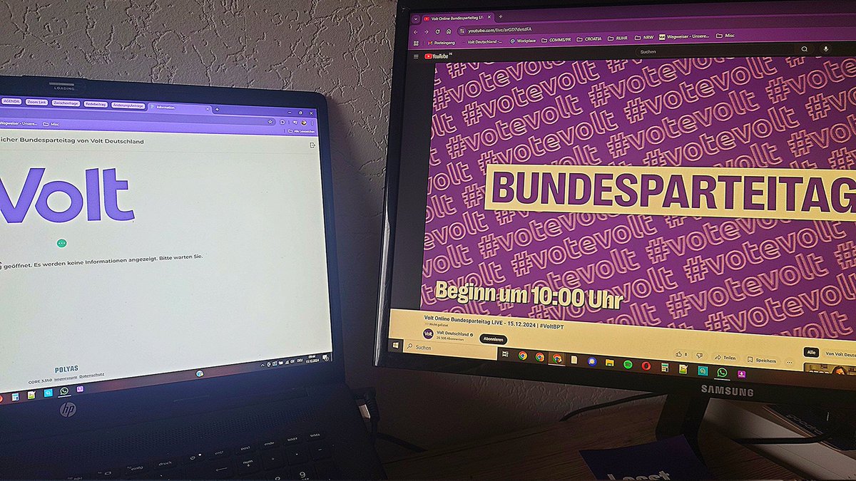 antonia_volt's tweet photo. Dann auf zu Tag 2 von #VoltBPT
Gleich geht's los. Es gibt vieles zu entscheiden aber auch zu debattieren.
Schauen wir mal, was wird 💜
#BTW25 #Volt #JoinTheChange https://t.co/lGIRefef6Z