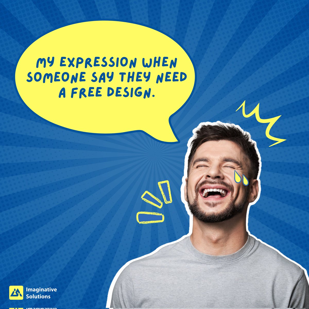 isolutionssxr's tweet photo. The face I make when I hear 'Can you do it for free?' Sorry, my creativity doesn’t work for imaginary currency. #DesignersLife #NoFreeDesign #CreativeProfession #DesignCommunity #DesignIsNotFree #ImaginativeSolutions https://t.co/FlyKNzEklX
