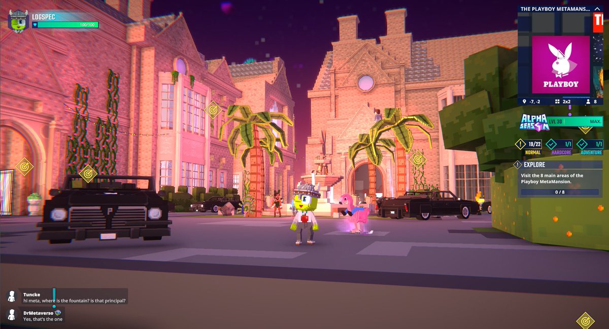 0xlogspec's tweet photo. Chillin' by the @Playboy's bunny fountain in Metamansion in @TheSandboxGame. Living the luxe life—virtually! 🐰💎 https://t.co/XD39nCatIt #TheSandbox #AlphaSeason4 #AS4SocialChallenge https://t.co/Oj7c1qj2zm