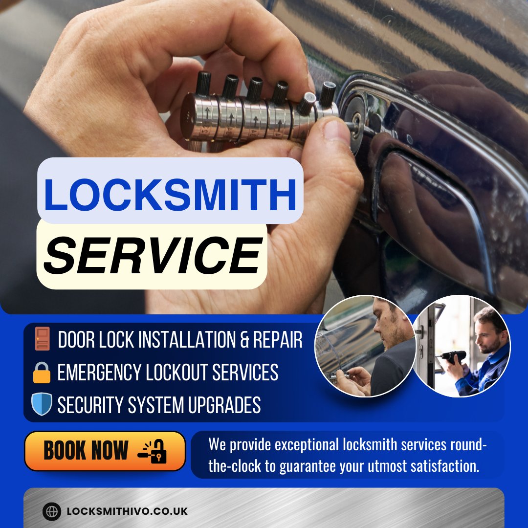 LocksmithIvo's tweet image. 🚪 Locked out? Call us NOW for quick and reliable lockout assistance 24/7! 🕒 We specialize in high-security lock installations and repairs for damaged locks. 🛠️ Let us secure your home, office, or car with expert service.
🔑 #LockoutAssistance #HighSecurityLocks #LockRepairs