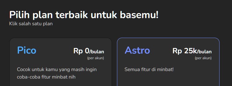Special New Year with Minbat X! ✨

NEW LAUCH FREE PLAN untuk base kamu!
minbat.co/order 

And GIVEAWAY 350K untuk 10 orang (35k/each)

- Follow us <a href="/minbatx/">MINBAT</a>
- Retweet post
- Rep kesan kamu tentang minbat di 2024

diundi: 31/12/2024 🎆
#autobase #zonauang #giveaway