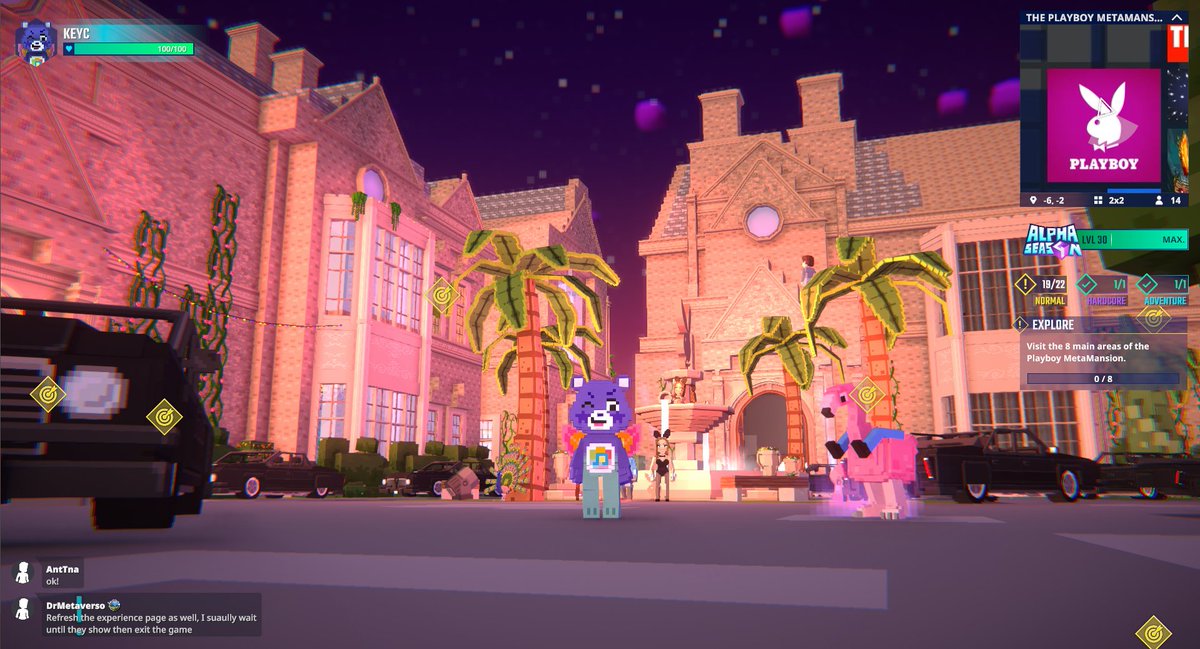0xkeyc's tweet photo. Chillin' by the @Playboy's bunny fountain in Metamansion in @TheSandboxGame. Living the luxe life—virtually! 🐰💎 https://t.co/sI7apxG0B4 #TheSandbox #AlphaSeason4 #AS4SocialChallenge https://t.co/Rp4T7jJTOk