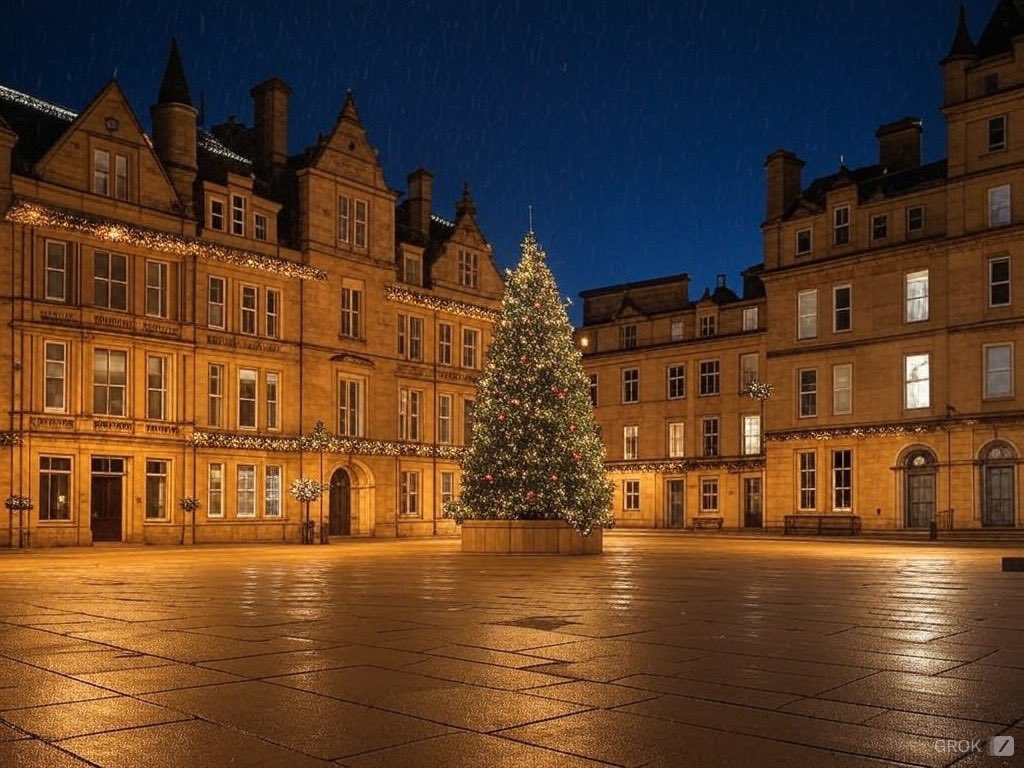 fzarchitect's tweet photo. Christmas and Architecture: A Festive Fusion

As we approach the festive season, the blend of Christmas celebrations with architectural elements provides a unique canvas for creativity and expression. Here's a look at how architecture intertwines with the holiday spirit:

Decorative Enhancements:

- Exterior Accents: Christmas decorations often highlight architectural features of buildings. Wreaths, garlands, and lights can accentuate the design of a home or office, drawing attention to elements like columns, cornices, or grand entrances. Posts on X have shared images of minimalist Christmas trees placed in front of neo-classical buildings, enhancing their aesthetic appeal with modern festive touches.

- Indoor Transformations: Inside, architects and designers might use the season to play with spatial dynamics. Christmas trees, often central to holiday decor, can be designed or placed to complement the room's architecture. For instance, a Brutalist-inspired Christmas tree, as seen in some creative renditions on social media, could fit perfectly in a space with stark, geometric lines.