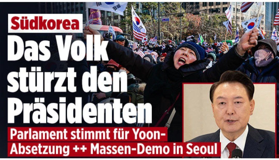 maikpi70's tweet photo. Südkorea zeigt, was passiert, wenn das Volk die "Schnauze voll" von ihrem Potentaten hat.
Das Parlament in Seoul hat den Präsidenten Yoon in der Nacht des Amtes enthoben. https://t.co/CCC2gW7TqL