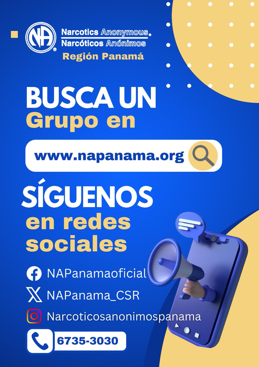 NAPanama_CSR's tweet photo. Podemos ayudarte..
Nos estamos recuperando (no consumimos drogas) y tu también puedes detener el consumo y experimentar un nuevo estilo de vida sin drogas https://t.co/CdGDIXYpd0