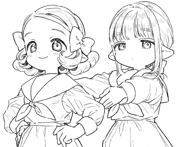 ペン入れだ〜。 