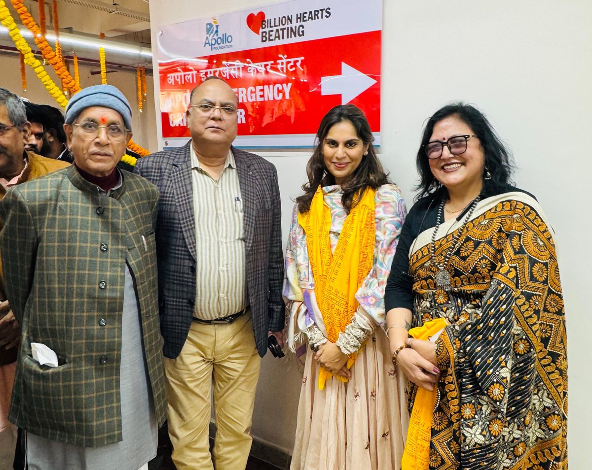 upasanakonidela's tweet image. Thatha taught us that true Sanatan Dharma for us lies in healing with dignity &amp;amp; empathy. 
Inspired by his words we opened a free Emergency Care Centre at the Ram Mandir in Ayodhya.
After successfully serving in Tirumala, Srisailam, Kedarnath, and Badrinath, we are blessed to
