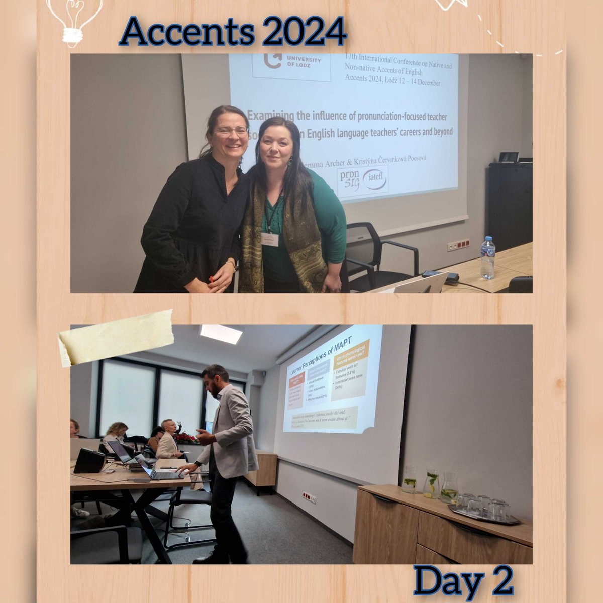 🎤 Day 2 at #AccentsConference2024! 🌟
Highlights:
✨ Alice Henderson – embracing diverse accents
💡 Sardegna &amp; Jarosz – teaching linking
📱 Hirschi &amp; Walesiak – Mobile-Assisted Pronunciation
Standout speaker? Let us know! 👇
#IATEFLPronSIG #Pronunciation #EnglishTeaching