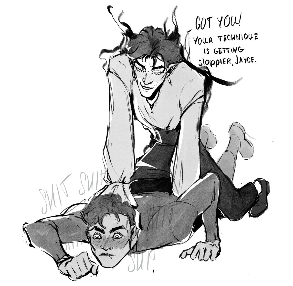 aspenaspid's tweet photo. Vampire/Werewolf #jayvik AU, yes I have an entire setting already don’t look at me like that https://t.co/T8s360hCDB