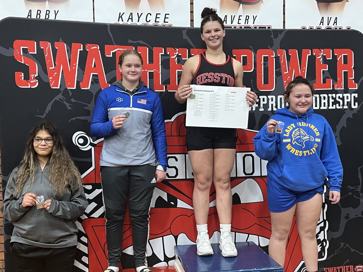 CoachBroadfoot's tweet photo. Swather Wrestling medalists at the 51st Hesston Invitational are: Lyndon Dillon 2nd at 175, Samantha Strausz champ at 155G, Dan Kuder 4th at 132, and Brody Beard 3rd at 126! https://t.co/TmG4c9ams5