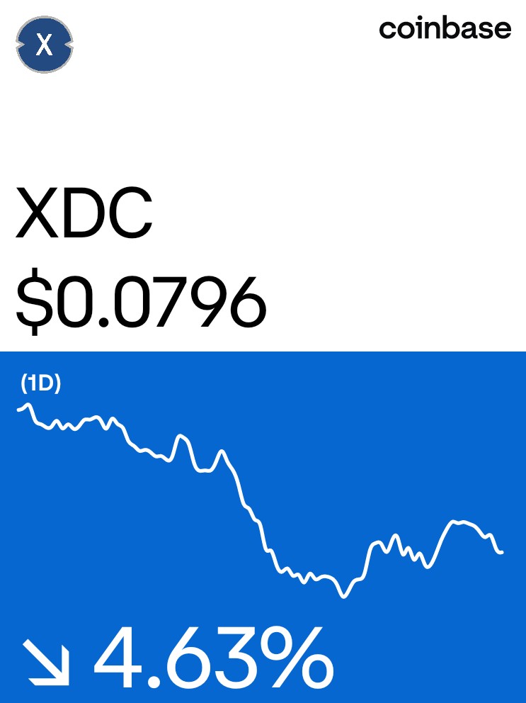 XDC Network on <a href="/Coinbase/">Coinbase 🛡️</a>: coinbase.com/price/xdc-netw…