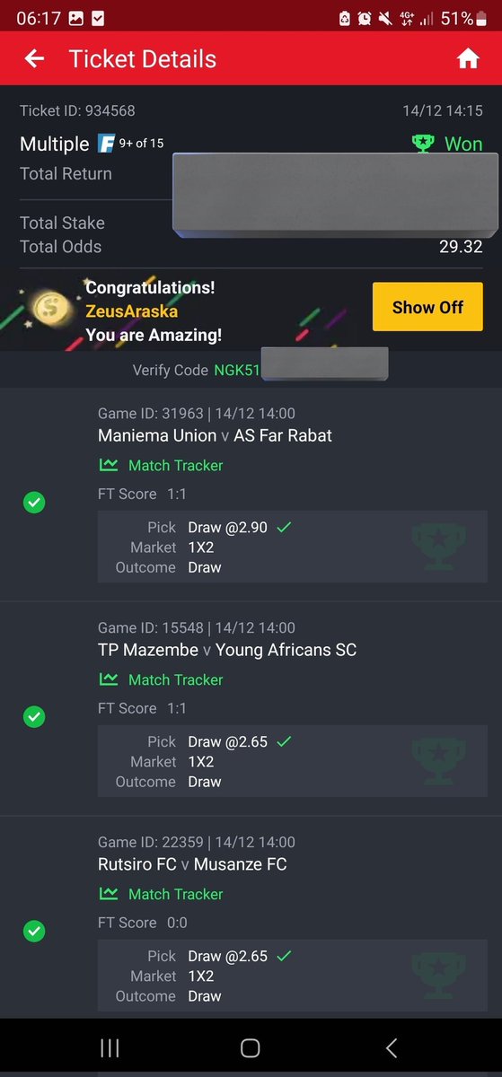 9/15 Draws WON ✅🤯

Had 2(90min) Spoiler would v been 11/15

Congratulations 🎊 if you won flex or edit
Send me your slip