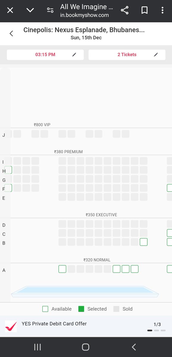 manasbnaik's tweet photo. @PayalKapadia86 Bhubaneswar is rising up to the occasion. 3 days, allmost all of them are housefull. #AllWeImagineAsLight https://t.co/mYTl3fTNS2