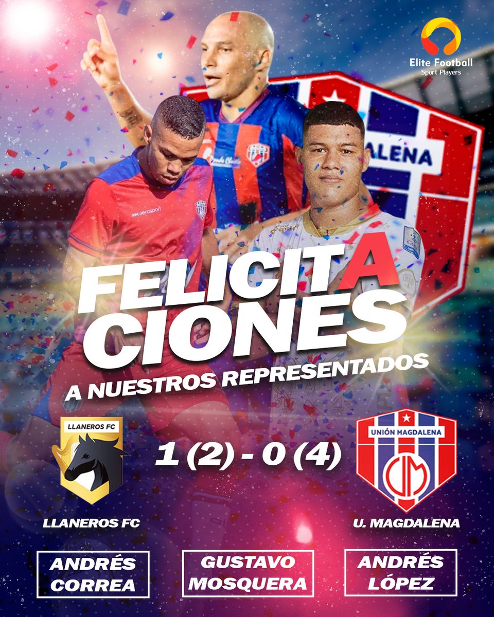 iCongratulations to our representatives Andres Felipe Correa, Gustavo Andres Mosquera and Andres Lopez Perez, for their promotion to the first division of Colombian professional soccer!

<a href="/Cesaratobon/">Cesar Tobón</a>