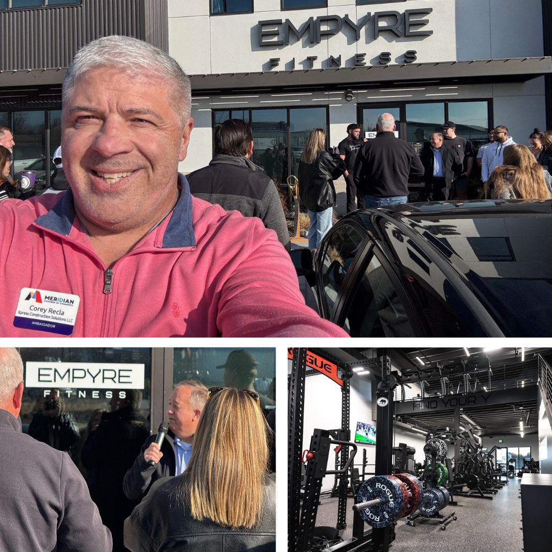 coreyrecla's tweet photo. Another congratulations to Empyre Fitness, Zach Peterson, and your team! Great ribbon cutting earlier this month, and congrats for becoming a part @meridianchamber. If u missed the ribbon cutting go to https://t.co/4v1zQ37uHc #meridianchamber #fitness #SmallBusiness #coreyrecla https://t.co/JjHcXILbIp