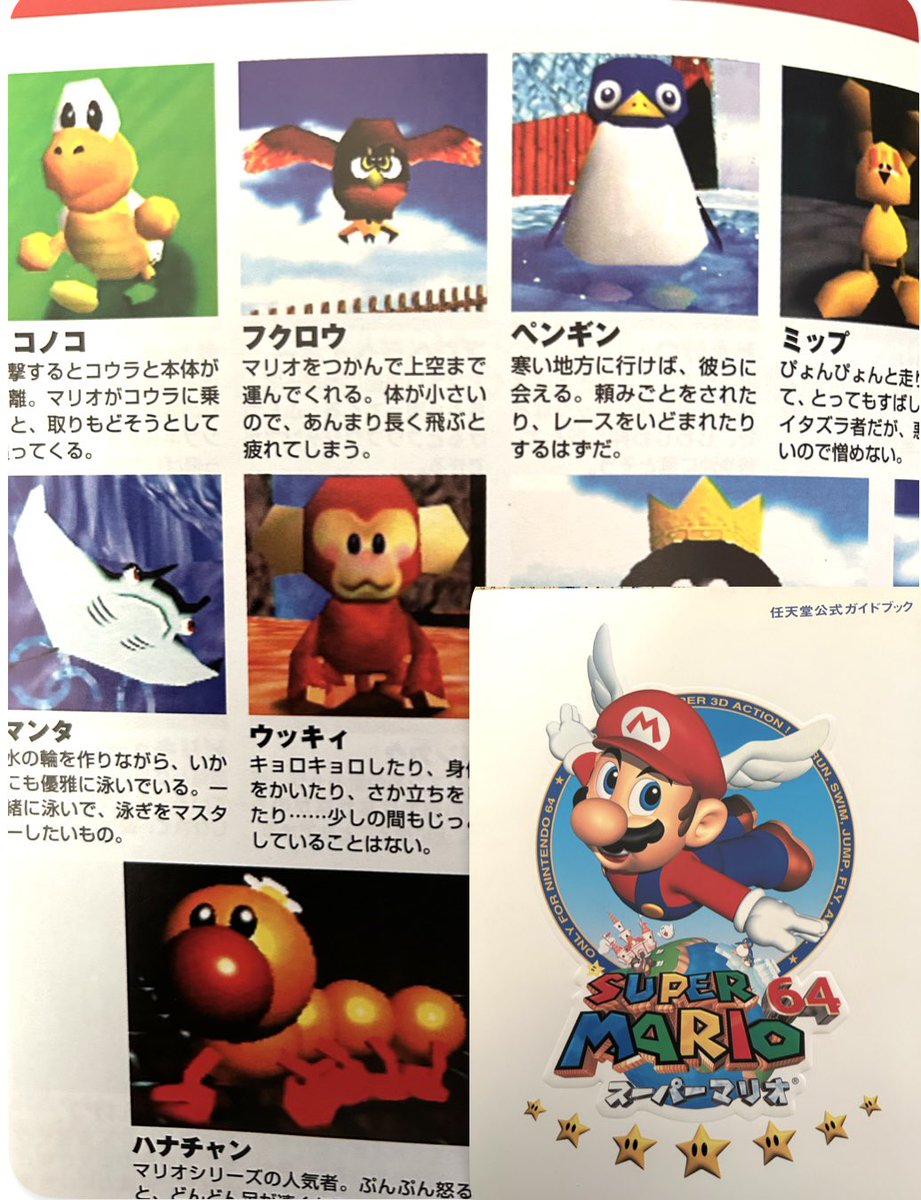 押入れで発見したファミマガ64を読んでいたら、スーパーマリオ64に登場