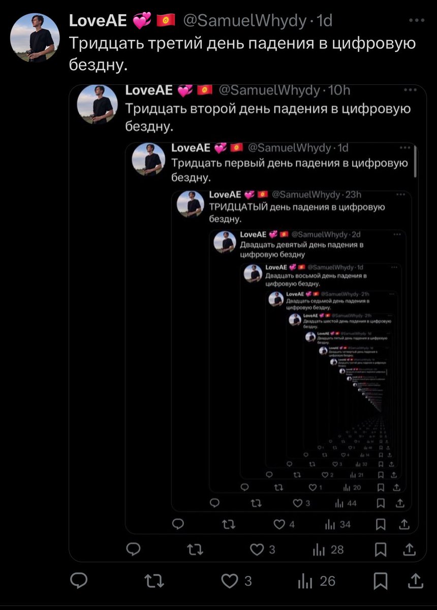 Тридцать четвертый день падения в цифровую бездну.