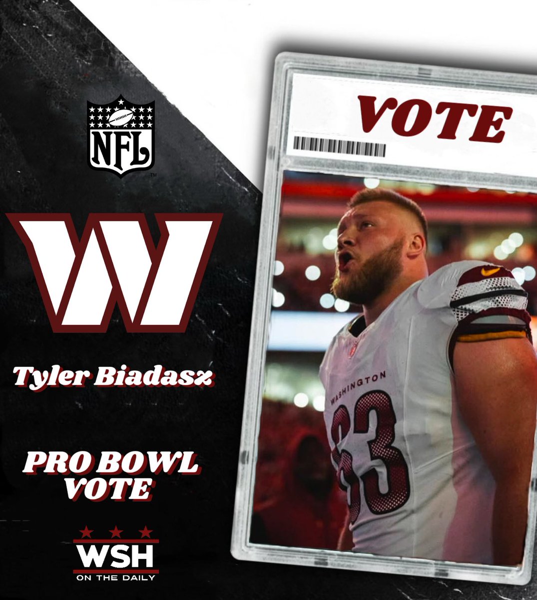 WSHontheDaily's tweet photo. Tyler Biadasz    #ProBowlVote 
Tyler Biadasz    #ProBowlVote 
Tyler Biadasz    #ProBowlVote 
Tyler Biadasz    #ProBowlVote 

Every repost = 1 vote for @TylerBiadasz 

#RaiseHail https://t.co/vvJSTHxyBA