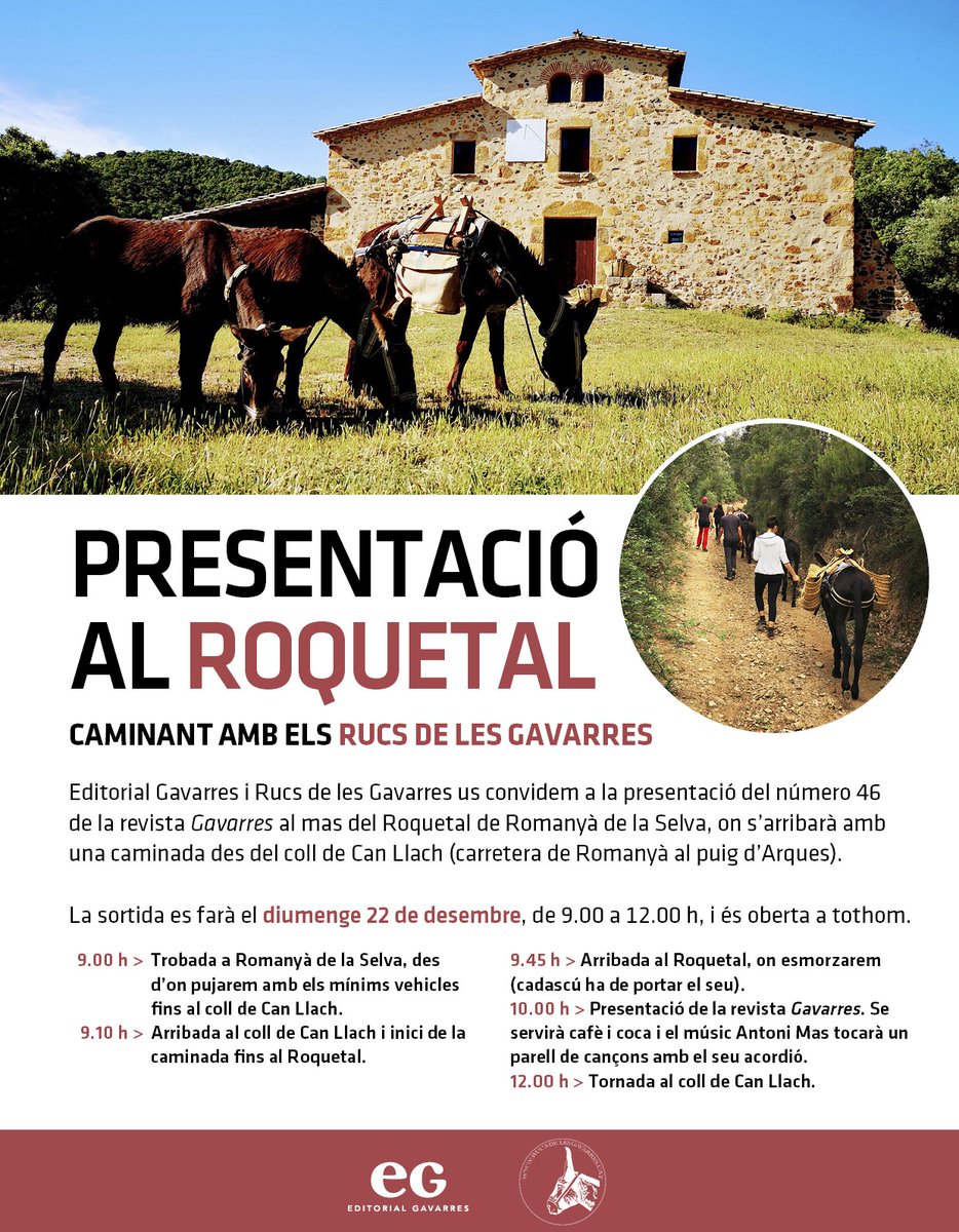 Aleix Monguillot (@aleixeix) on Twitter photo D'avui en vuit, presentació del número 46 de la revista <a href="/GrupGavarres/">Grup Gavarres</a> al Roquetal. Us hi esperem! D'avui en vuit, presentació del número 46 de la revista <a href="/GrupGavarres/">Grup Gavarres</a> al Roquetal. Us hi esperem!